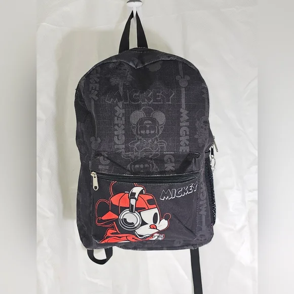 RARE Early Disney X Loungefly Mickey Mouse "Gamer" Backpack Black And Red - Picture 1 of 13